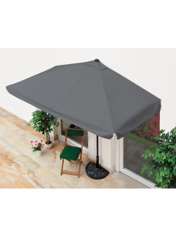 EASYmaxx Sonnenschirm rechteckig 230x140cm grau UV-Schutz grau