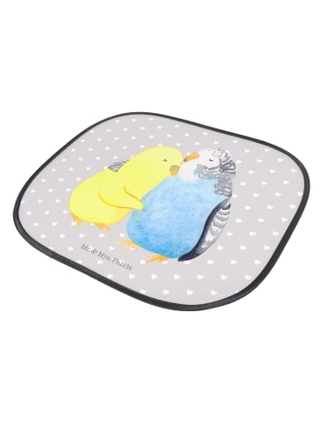 Mr. & Mrs. Panda Sonnenschutz für Auto Wellensittich Liebe ohne ... in Grau Pastell