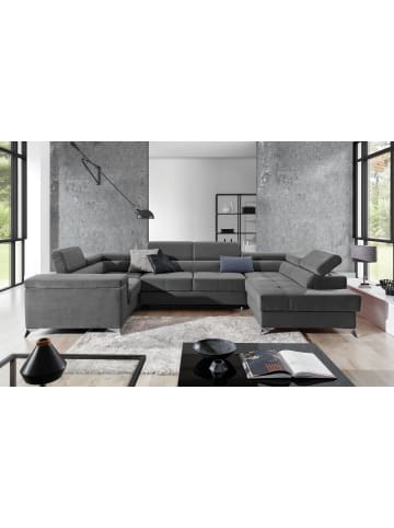 MF Design Tiya Recamiere Rechts in Dunkelgrau -  (L) 342 x (B) 342 x (H) 88 cm