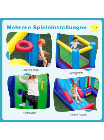COSTWAY Hüpfburg mit Gebläse 340 x 335 x 233 cm in Bunt