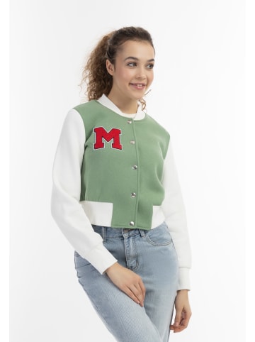 myMo Damen Collegejacke in Hellgrün