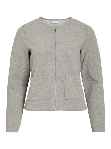Vila Strickjacke in Light Grey Melange
