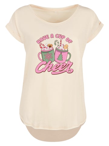 F4NT4STIC Long Cut T-Shirt Have a Cup of Cheer Weihnachten in Whitesand