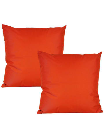 JACK 2er Set Outdoor Kissenhülle 45x45cm Uni in Orange