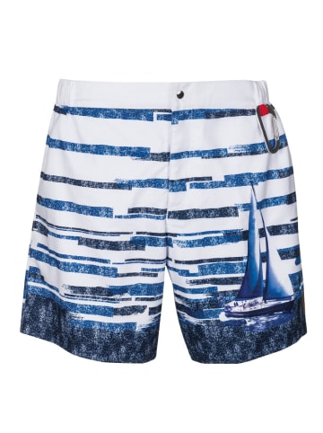 wavebreaker Shorts in blau/weiß