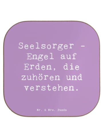 Mr. & Mrs. Panda Untersetzer für Gläser Spruch Seelsorger Engel ... in Lavendeltraum