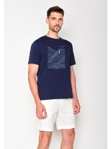 GreenBomb T-Shirt Nature Sea Vibes in Marineblau