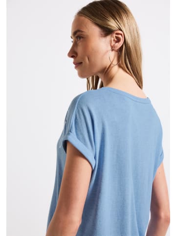 Street One 'T-Shirt mit Folien Wording' Blau