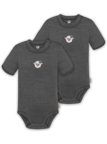 Normani Outdoor Sports 2x Baby Merino Kurzarm Body in Anthrazit