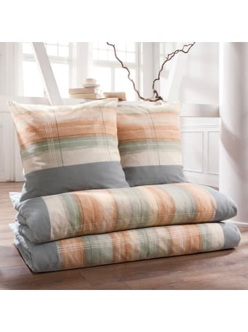 Dyckhoff Weichfrottier Bettwäsche Sparpaket 4-tlg. in grau-apricot