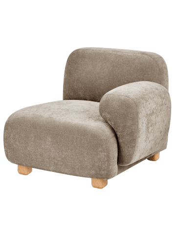 Beliani Sofaelement AMLI in Beige/Braun - (W) 87 x (H) 75 x (L) 91 cm linksseitig