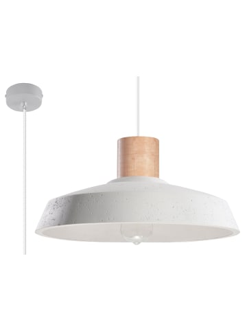 Nice Lamps Hängeleuchte "Arrigo" in Beton grau natural holz loft style 1xE27 LED NICE LAMPS