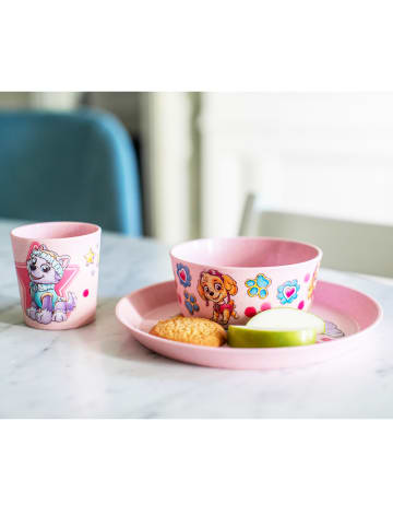 koziol CONNECT PAW PATROL - Kleiner Teller + Schale + Becher in organic pink paw patrol