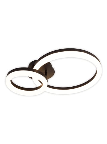 näve LED Deckenleuchte "CIRCULO" in schwarz - (L)53 cm x (B)40 cm x (H)14 cm - EEK G