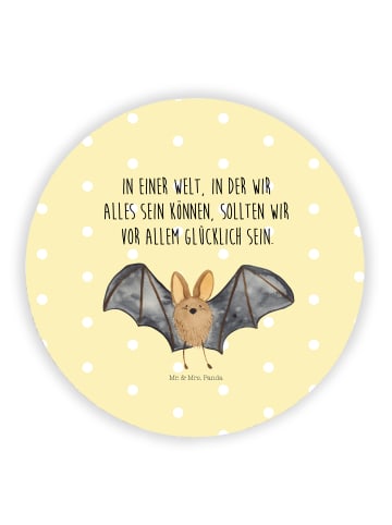 Mr. & Mrs. Panda magnet Fledermaus Flügel mit Spruch in Gelb Pastell