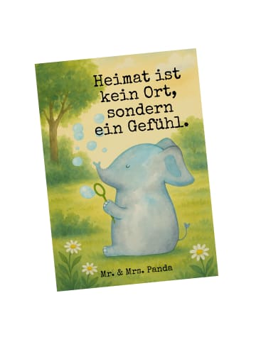 Mr. & Mrs. Panda bildkarte Elefant Seifenblasen Design mit Spruch in Weiß