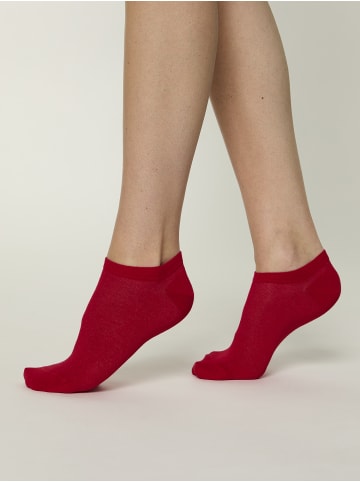 Nur Die  Sneakersocken Unisex Colour Sneaker farbige Füßlinge kurz in rot