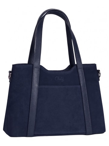 Cluty Handtasche echt Leder in blau