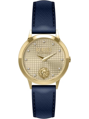 Versus Versace Quarzuhr Strandbank Goldfarben in blau