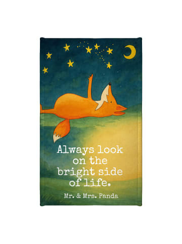 Mr. & Mrs. Panda Handtuch Fuchs Sterne Design mit Spruch in Weiß