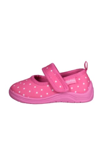 Playshoes Hausschuh Punkte in Pink