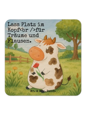 Mr. & Mrs. Panda Bierdeckel Kuh Design mit Spruch in Weiß