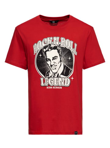 King Kerosin King Kerosin T-Shirt Rock 'n' Roll Legend in rot