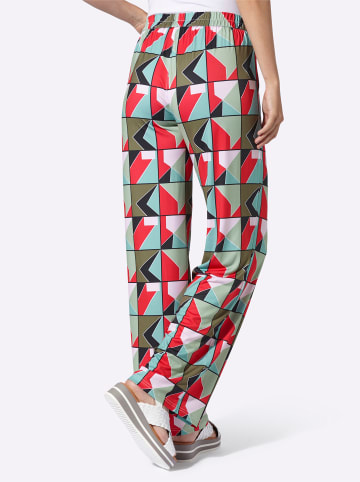 Heine Druckhose in pink-schwarz-bedruckt