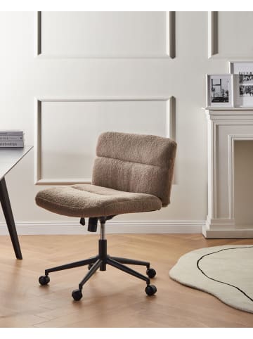 Beliani Bürostuhl CATLIN in Beige/Schwarz - (W) 64 x (H) 80 x (L) 68 cm