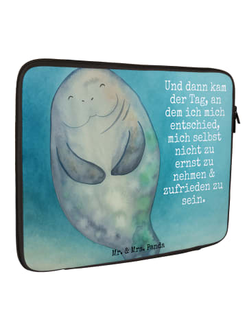 Mr. & Mrs. Panda Laptop Bag Seekuh Happy Design mit Spruch in Weiß