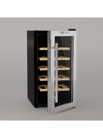 Les Petits Champs Weinkühlschrank 18 Flaschen CAVC18 Silber Energieklasse G