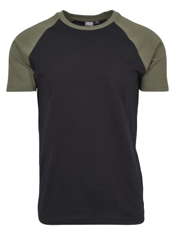 Urban Classics Urban Classics Herren Raglan Contrast Tee in blk/olive