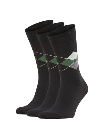 Burlington Socken 3er Pack in Schwarz/Grau/Grün