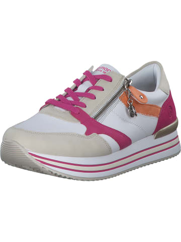 remonte Schnürschuhe in crema/weiss/magenta/orange/fuc