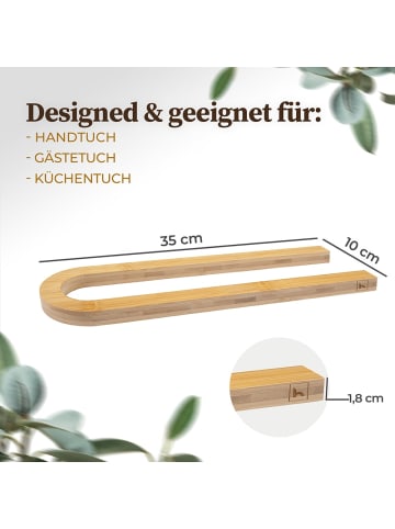 HENNEZ Handtuchhalter Alfred Bambus Braun