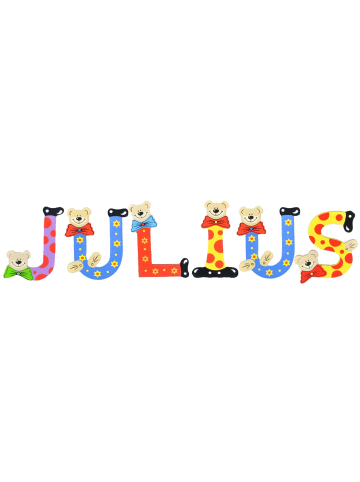 Playshoes Deko-Buchstaben "JULIUS" in bunt