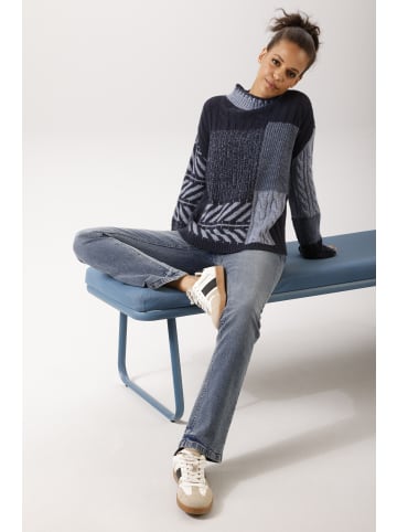 Aniston CASUAL Strickpullover in nachtblau-marine-jeansblau-hellblau