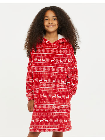 Threadbare Poncho THB Kids Xmas Oversized Poncho Comet in Red