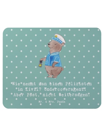 Mr. & Mrs. Panda Mauspad Geheimer Polizist mit Spruch in Meeresbrise