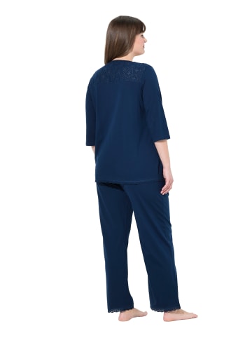 Ulla Popken Pyjama in nachtblau