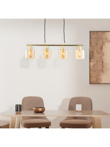 home24 Pendelleuchte KOLIND 4-flammig in Gold
