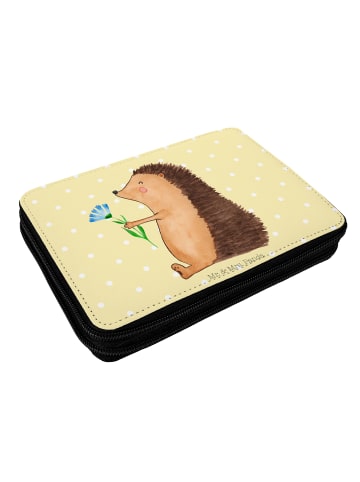 Mr. & Mrs. Panda Menschrmäppchen Igel Blumen ohne Spruch in Gelb Pastell