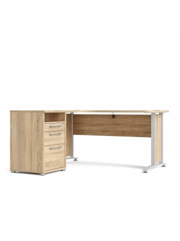 ebuy24 Schreibtisch Prisme Eiche Dekor 159 x 150 cm
