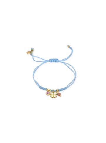 Luxenter Armband aus 925er Sterlingsilber mit rosa Zirkonia, 18K Gelbgold-Finish – Douala