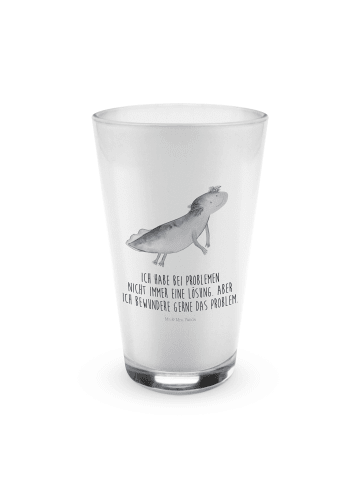 Mr. & Mrs. Panda Blümchentailglas Axolotl Schwimmen mit Spruch in Transparent