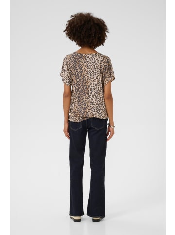 CULTURE Kurzarm-Bluse CUdana Relaxed fit in Leopard