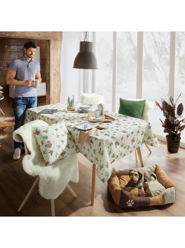 Erwin Müller Baumwollmischung Tischdecke in grün III