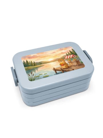 Mr. & Mrs. Panda Lunch Box Otter See Pommes Design ohne Spruch in Blau Pastell