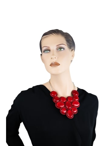 collezione alessandro Kurze Kette " Lava " in rot