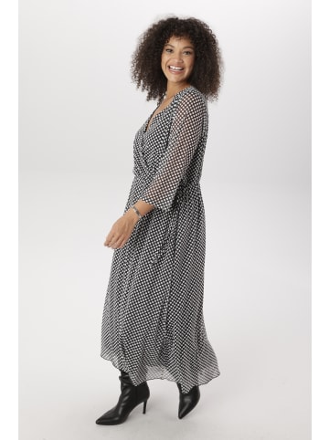 Aniston PLUS Meshkleid in schwarz-weiß